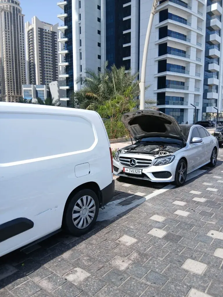 Mercedes sedan mobile battery service Doha